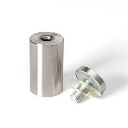 Outwater Round Standoffs, 2 in Bd L, Stainless Steel Brushed, 1-1/4 in OD 3P1.56.00062